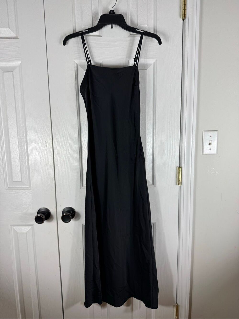 Abercrombie & Fitch Womens Black Satin Slip Dress Size XS